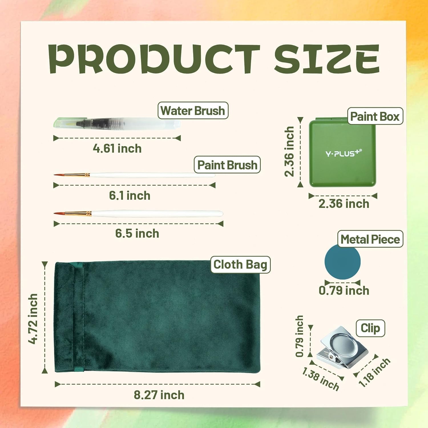 Detalle 2 de YPLUS Kit de peintures aquarelles — boîte compacte de qualité superiore pour débutants et pros