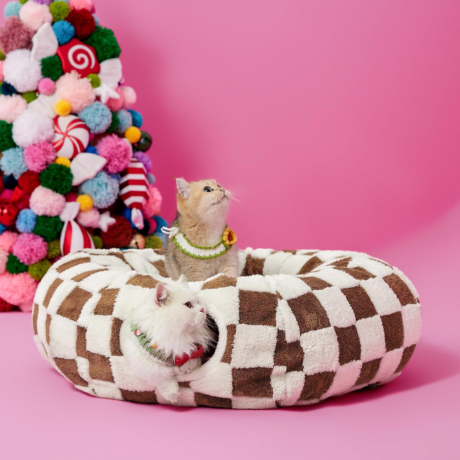 Thumbnail 6 de LE SURE US000125RST Cat Tunnel Bed, Plush 2-in-1 Hideaway with Washable Cushion