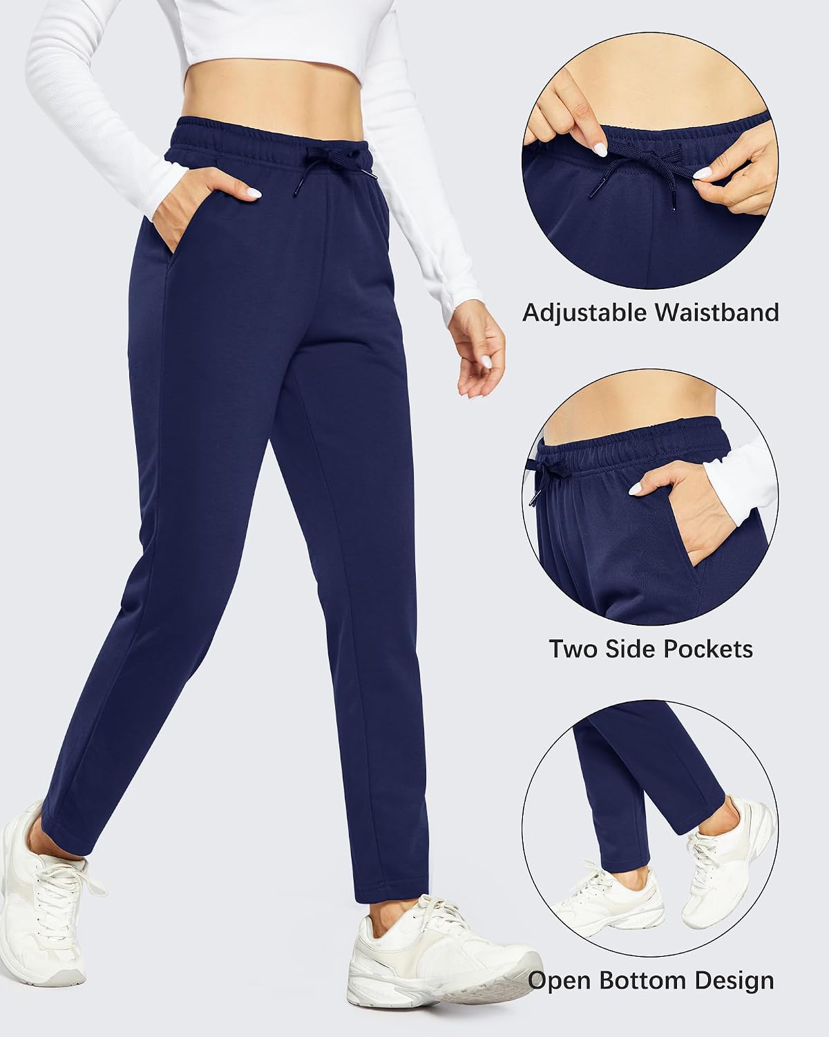 Thumbnail 5 de OUGES Cotton Open Bottom Joggers