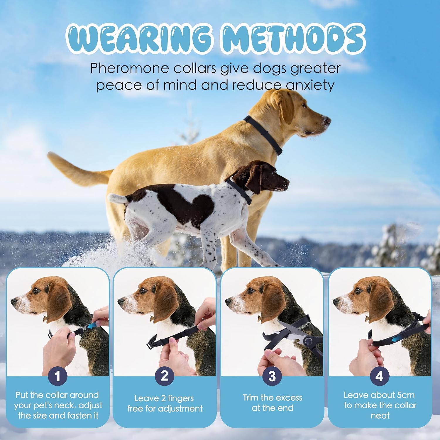Detalle 2 de Pernimon Calming Collar for Dogs with Natural Pheromones – 8 Pack (25")