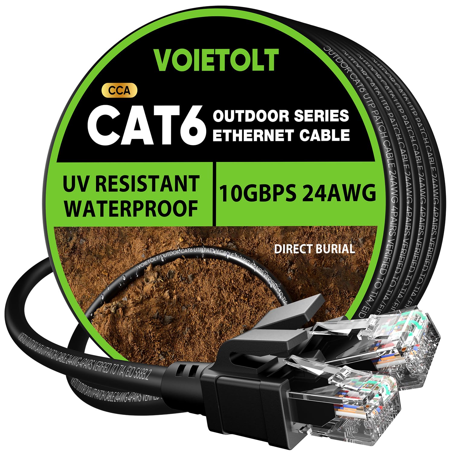 VOIETOLT Outdoor Cat 6 Ethernet Cable 5m 📶