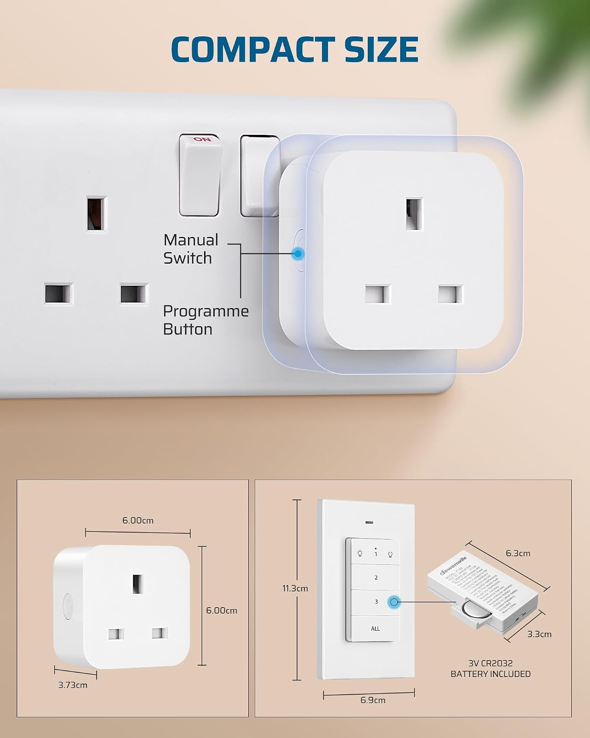 Thumbnail 4 de DEWENWILS Wireless Remote Control Sockets 13A 3120W