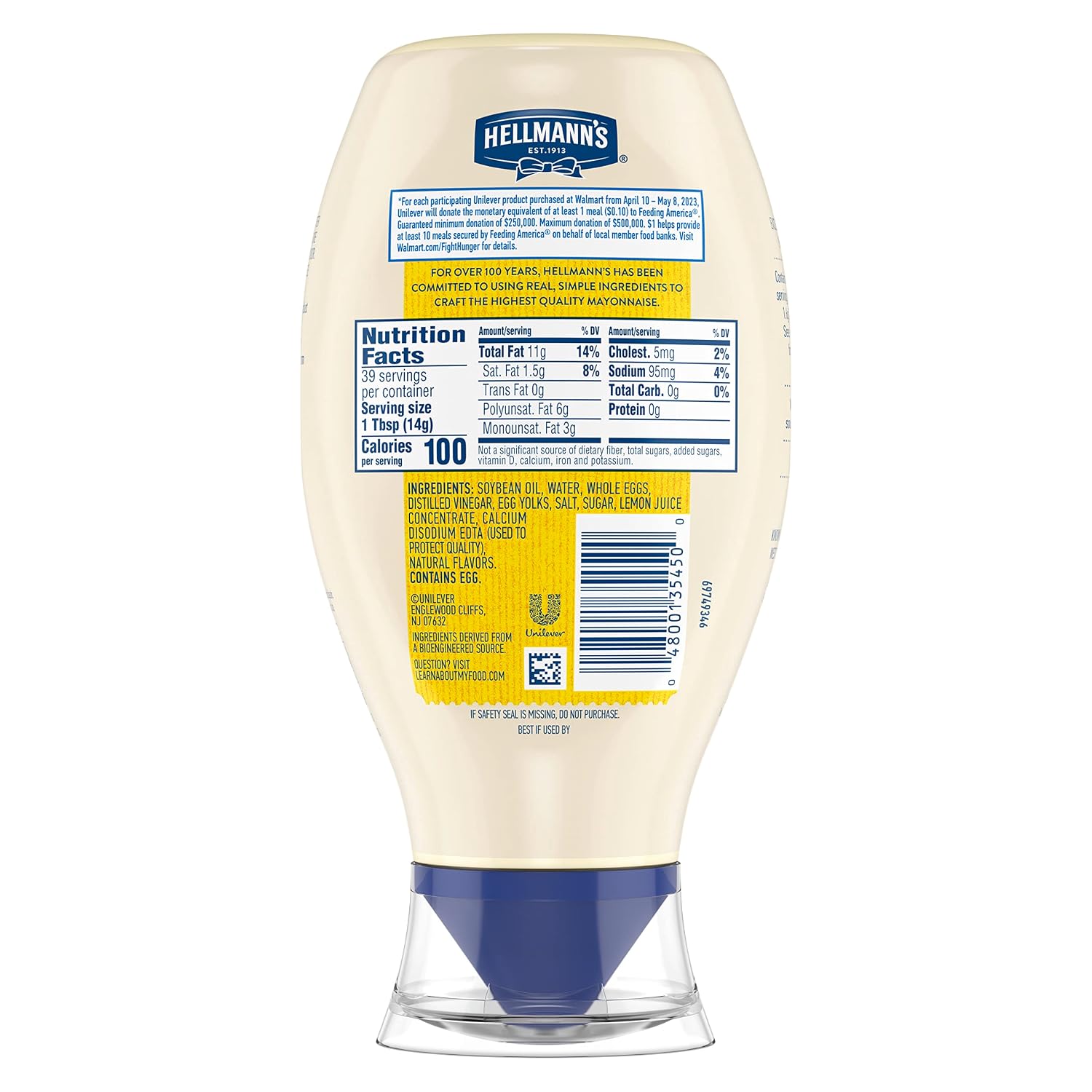 Detalle de Hellmann's Real Mayonnaise 20 oz