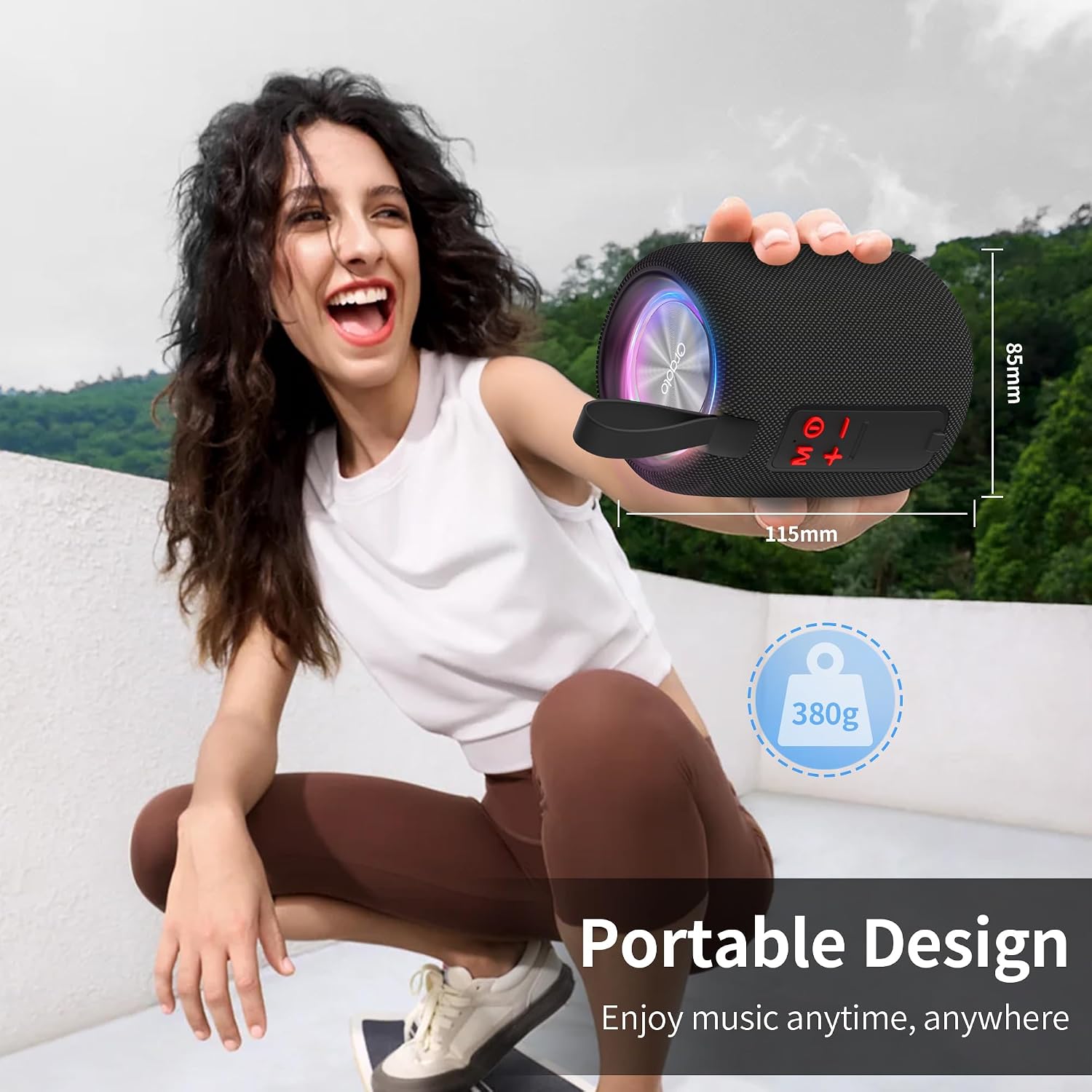 Thumbnail 6 de Oraolo Bluetooth Speaker with Bluetooth 5.4, IPX6, RGB Lights and 8-Hour Playtime