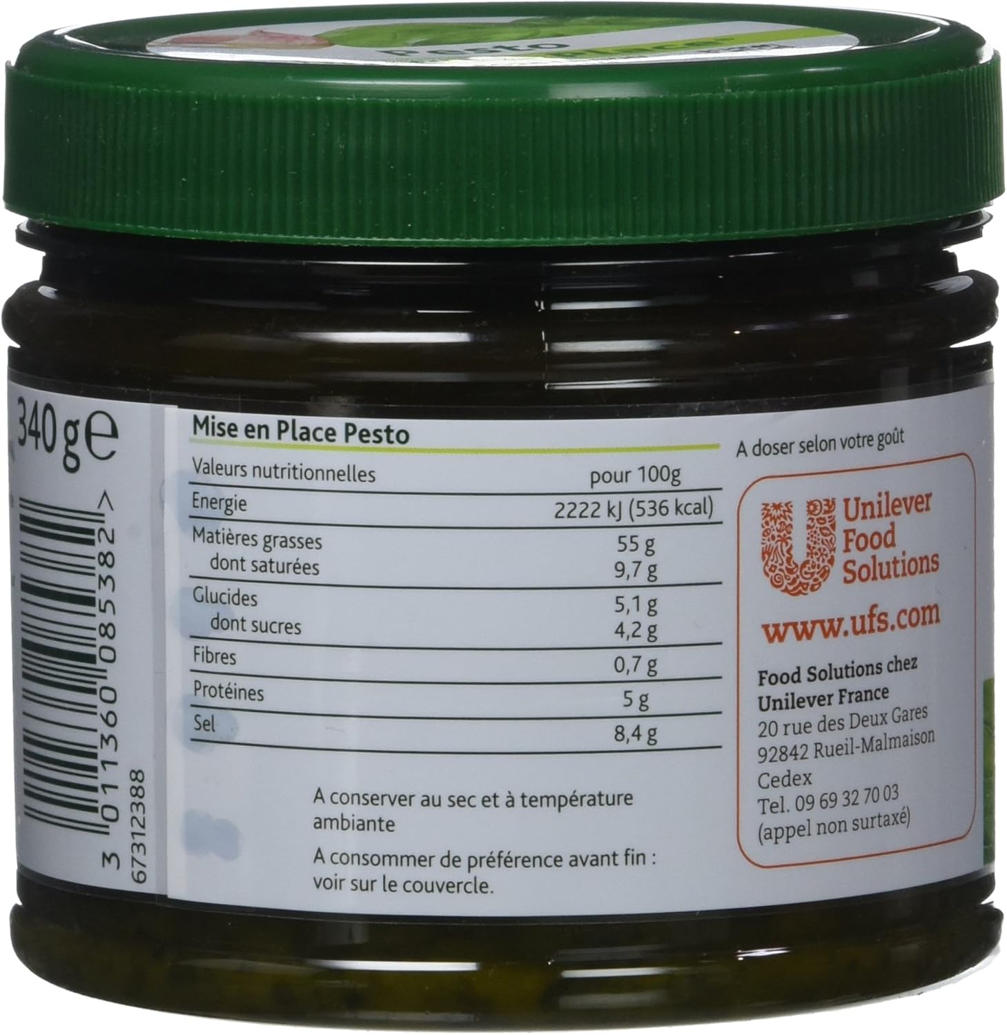 Detalle de Knorr Mise En Place Pesto Basilic + Ail (340 g) – vegan, sans colorant ni conservateur