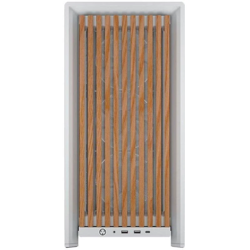 Thumbnail 3 de Corsair FRAME 4000D Wood RS blanco roble – Torre semitorre modular con acabado Dune Edition