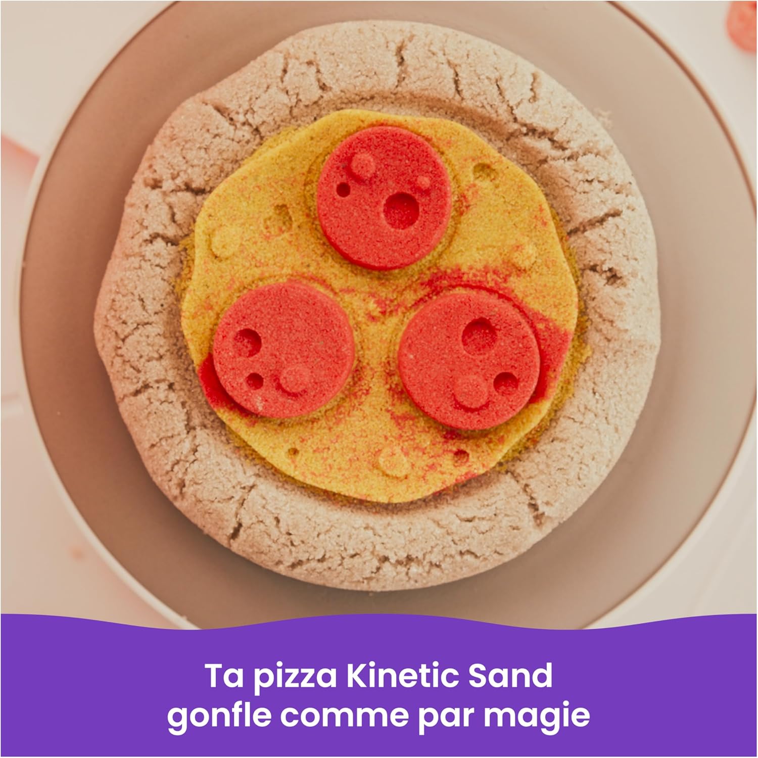 Detalle 2 de Kinetic Sand Sable Magique « Atelier À Pizza Magique » 453 g + 2 accessoires