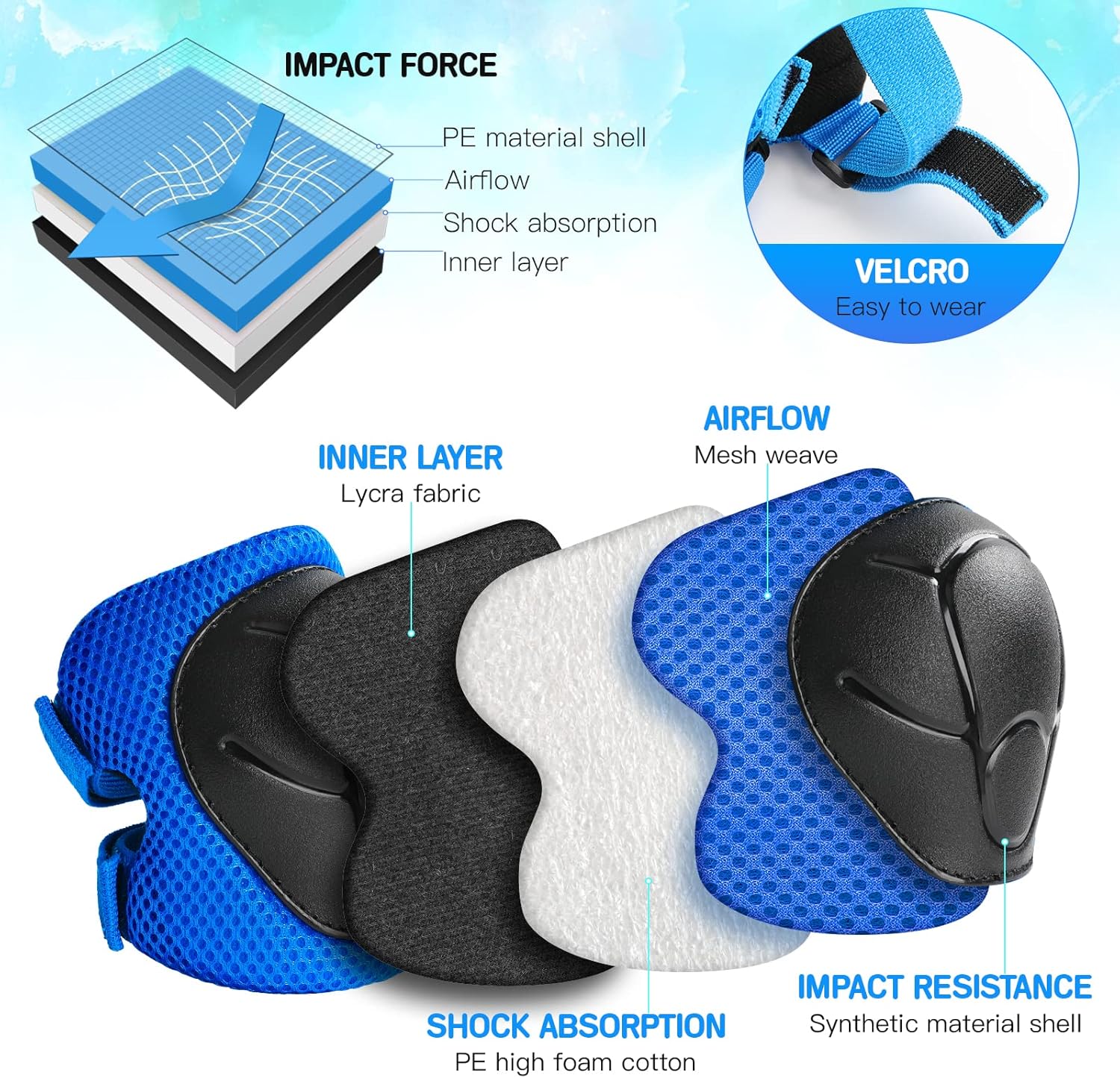 Thumbnail 5 de ArgoHome Toddler Bike Helmet Set with Adjustable Helmet & 7-in-1 Protective Gear (Knee, Elbow, Wrist Pads)