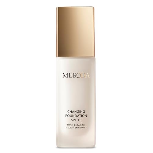 Detalle de MERODA Changing Foundation SPF 15 – Farbwechselnde Foundation für reife Haut