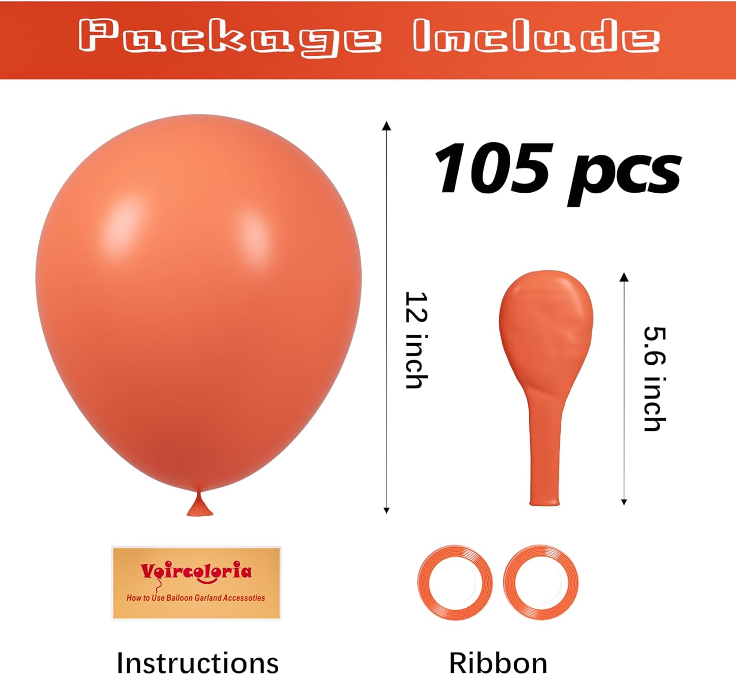 Thumbnail 1 de Voircoloria Coral Red 12 in Balloons 🎈