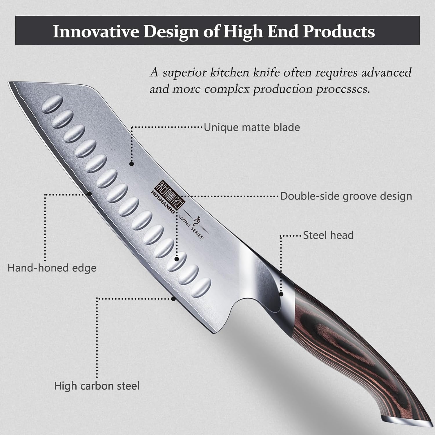 Detalle 2 de HOSHANHO Santoku Knife, 7-Inch