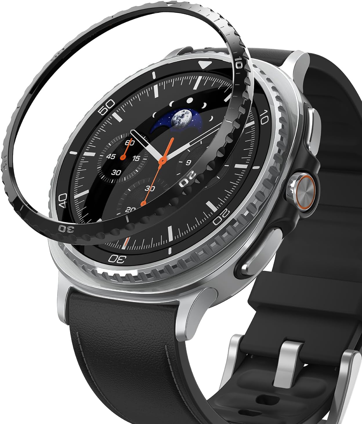 Detalle de Ringke Bezel Styling for Samsung Galaxy Watch 8 Classic 46mm – Black Stainless Steel Bezel Cover (46-02 (ST))