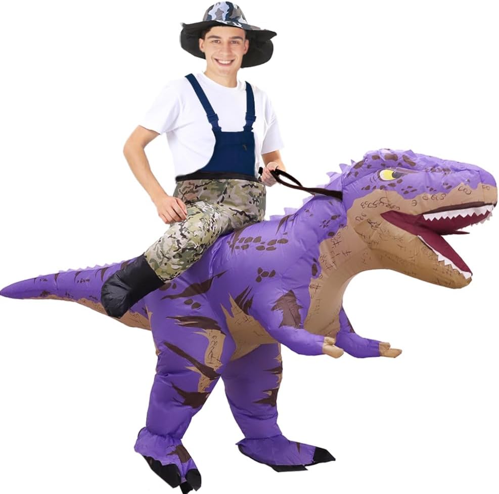 Thumbnail 2 de Rafalacy Inflatable T-Rex Ride-On Costume for Adults (Halloween)