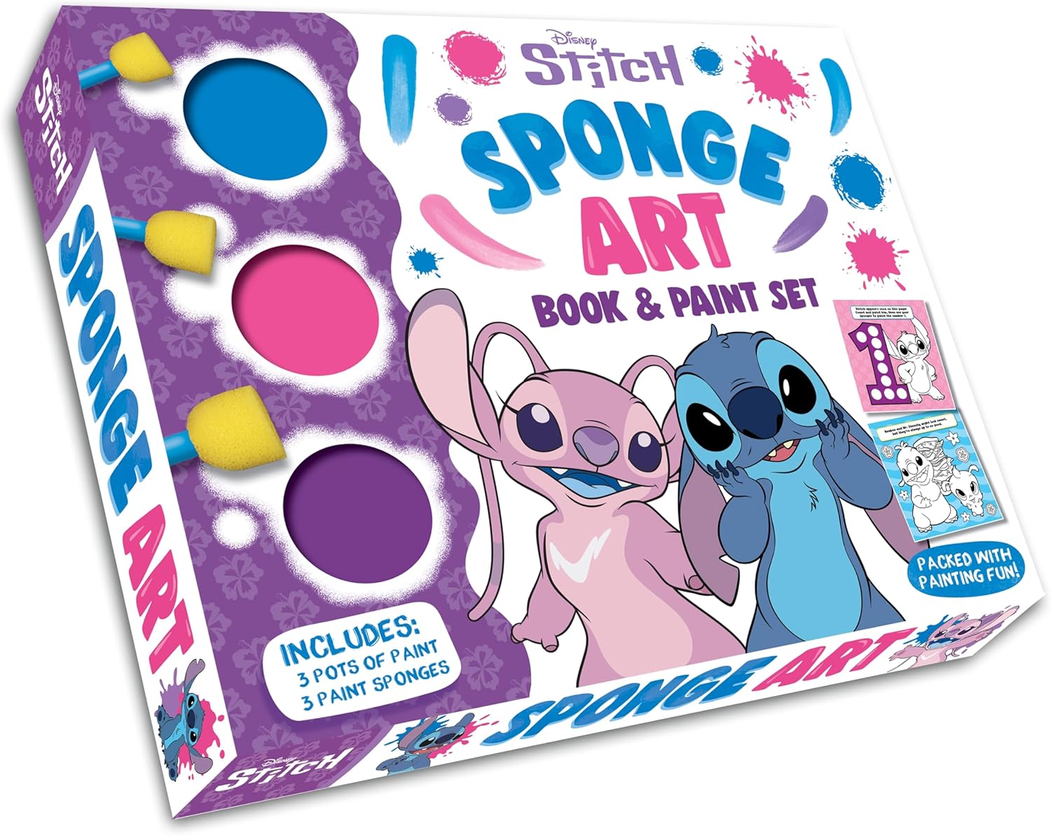 Disney Stitch: Sponge Art Book & Paint Set for Creative Painting Play