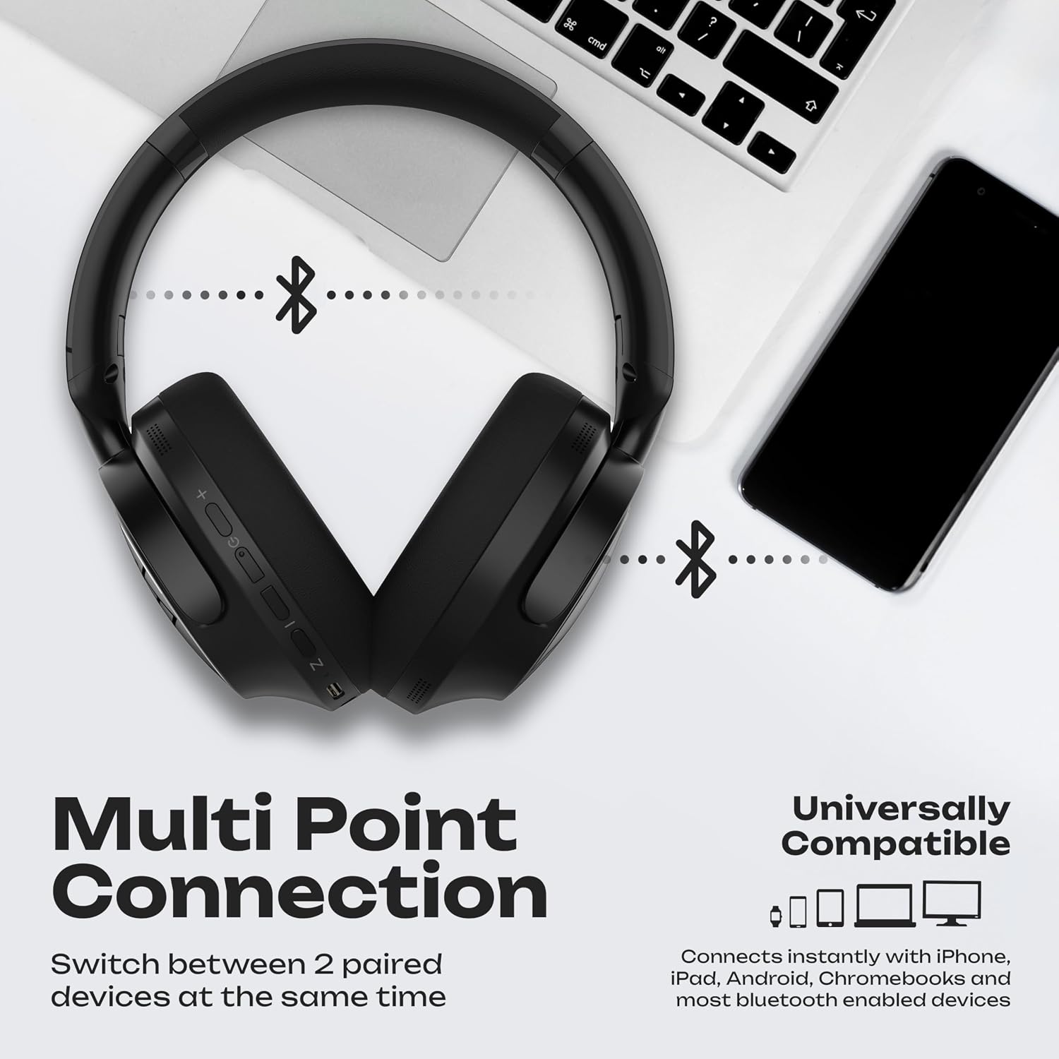 Thumbnail 5 de PowerLocus Active Noise Cancelling 70‑hour wireless headphones