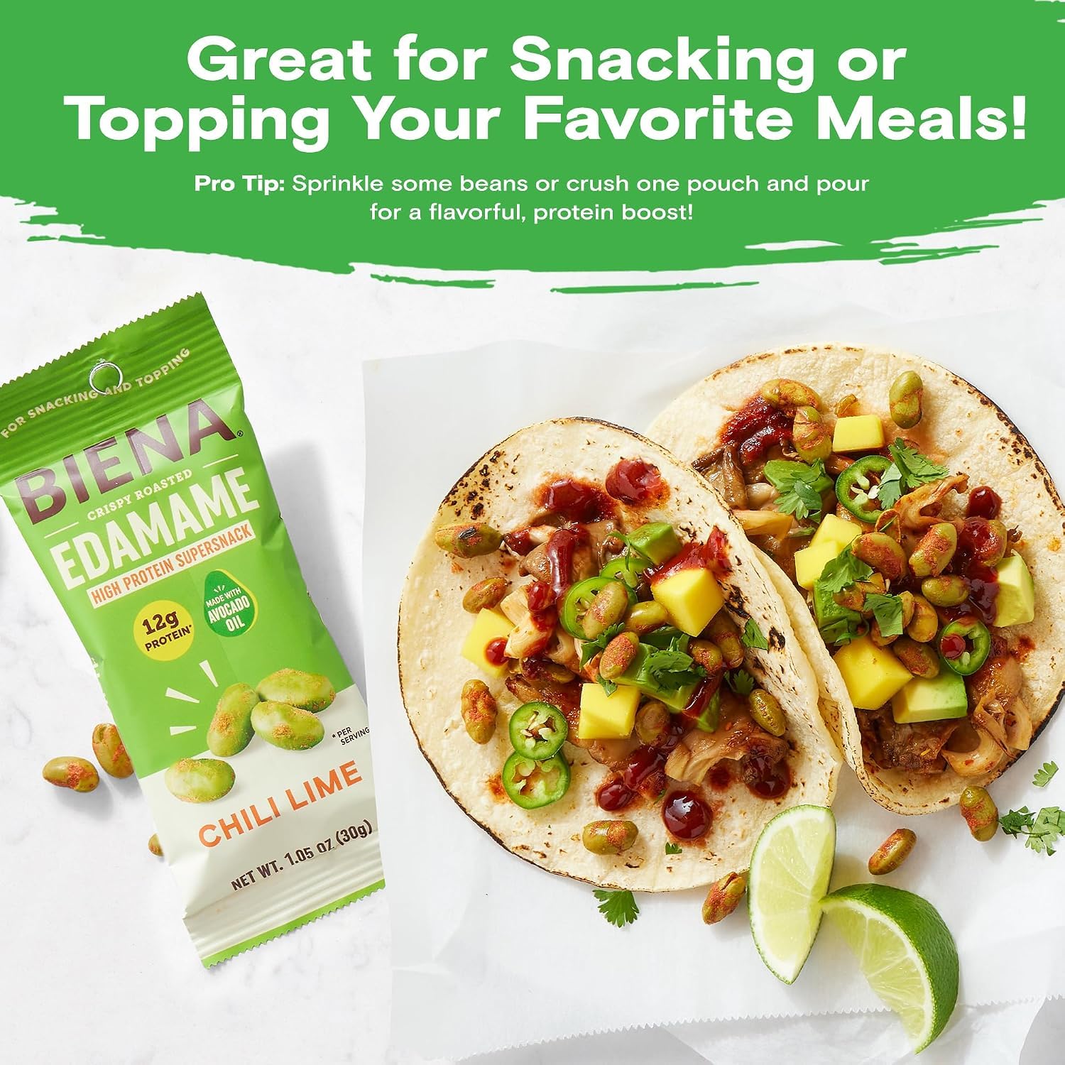 Detalle de Biena Edamame Snack 21-Count Variety Pack