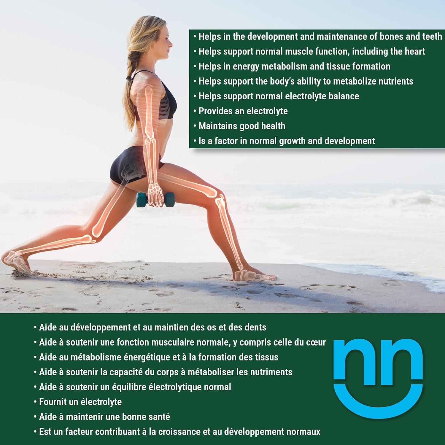 Detalle de Nutritionn Magnesium Glycinate 200 mg Capsules, 60 Count, Pure Bisglycinate