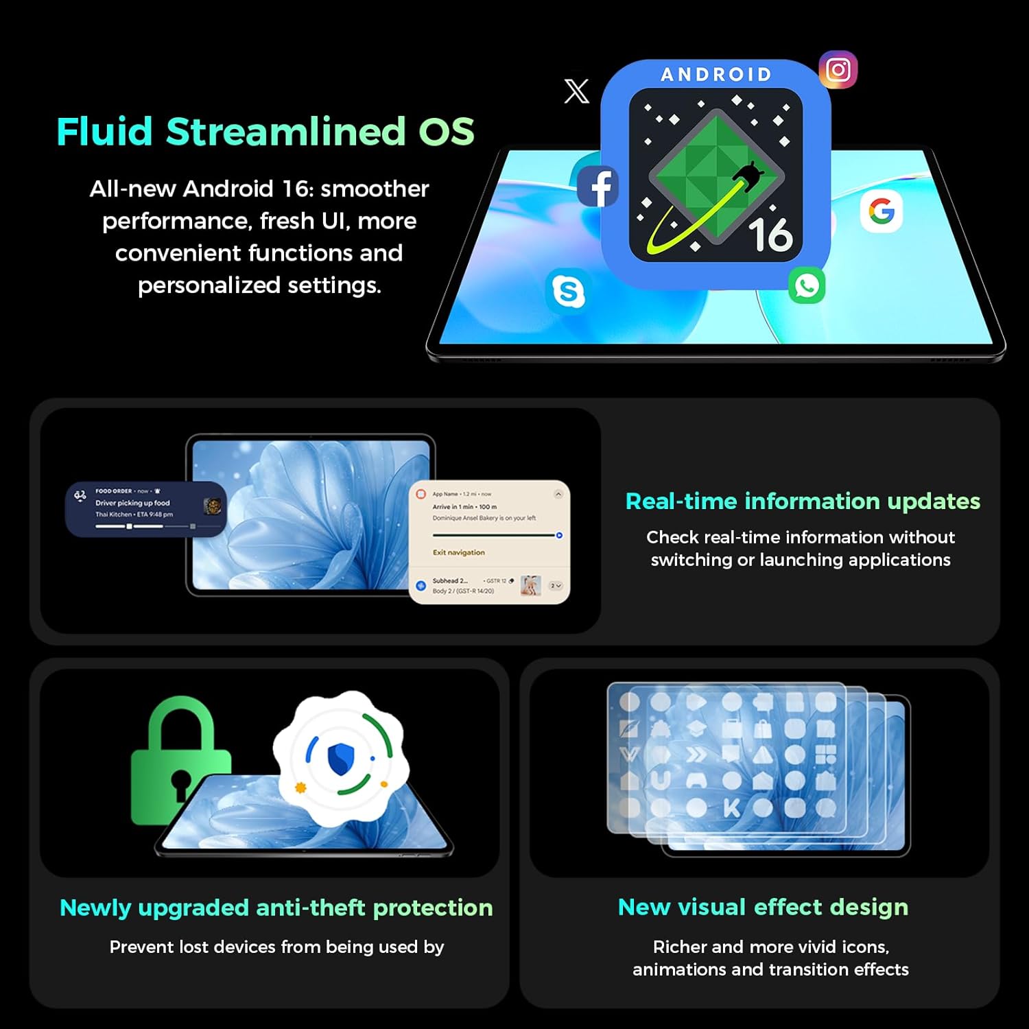 Thumbnail 5 de TECLAST Android 16 Tablet P50T CASE (11 Zoll, 90Hz) mit 12GB RAM, 128GB und Stift