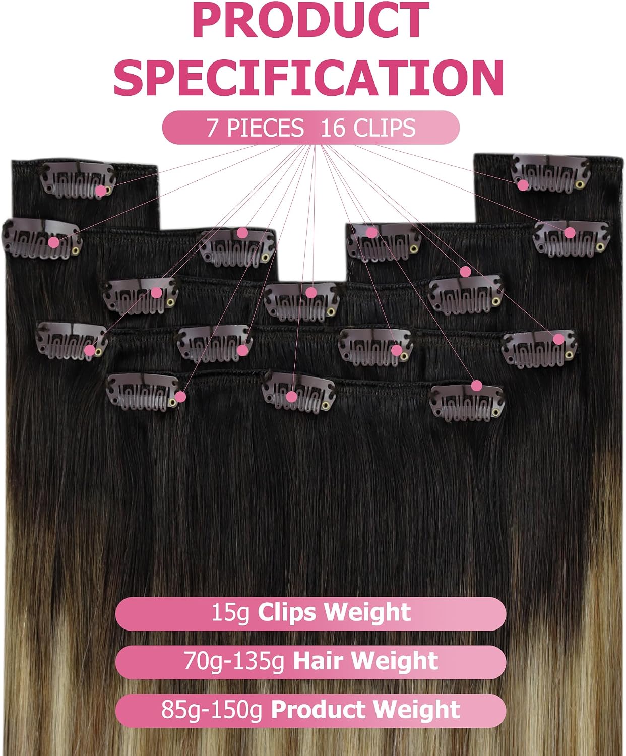 Thumbnail 6 de YoungSee Clip-in Hair Extensions 22 Inch