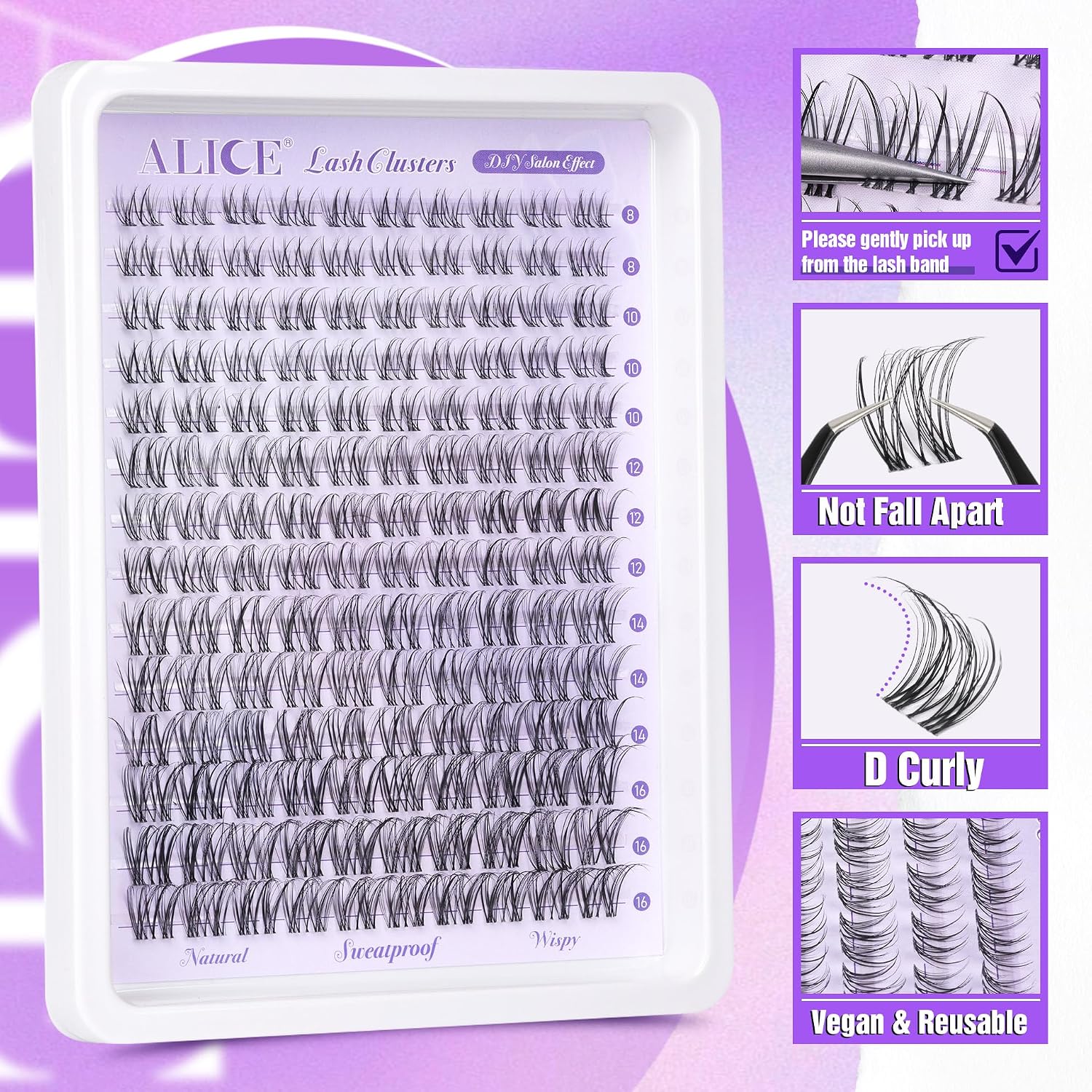Thumbnail 5 de Wispy Lash Clusters 8-16mm Natural Lashes ๐