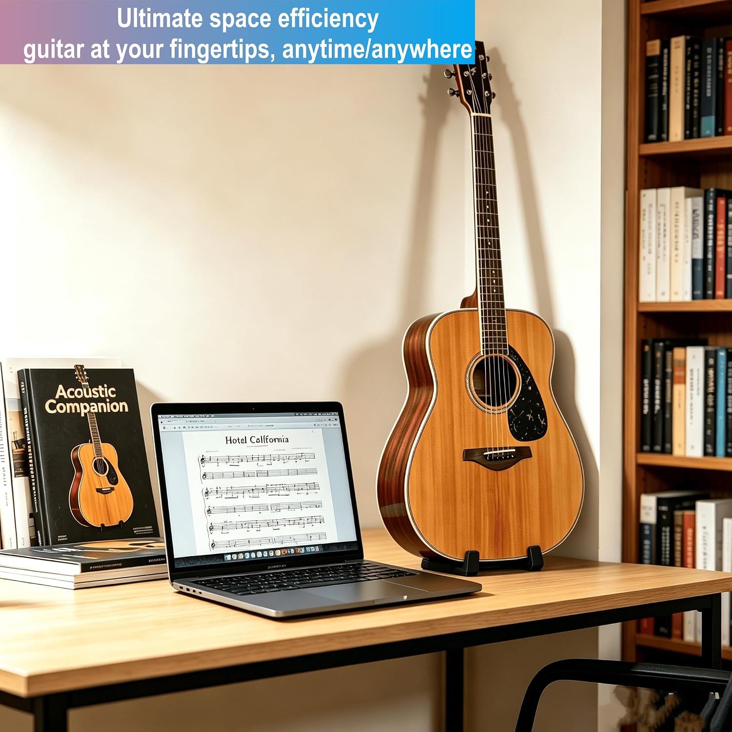 Thumbnail 3 de AUPHY SGS22 Clip-On Acoustic Guitar Stand, White, 2-Piece Set
