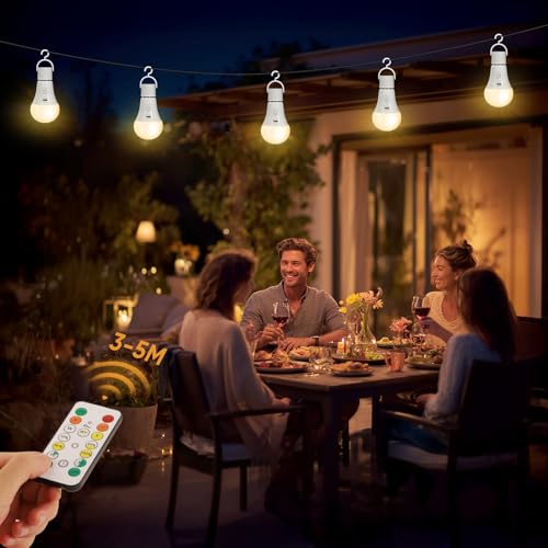 Thumbnail 4 de Kimjo bombilla recargable USB E27 con mando y 3 colores regulables (7W)