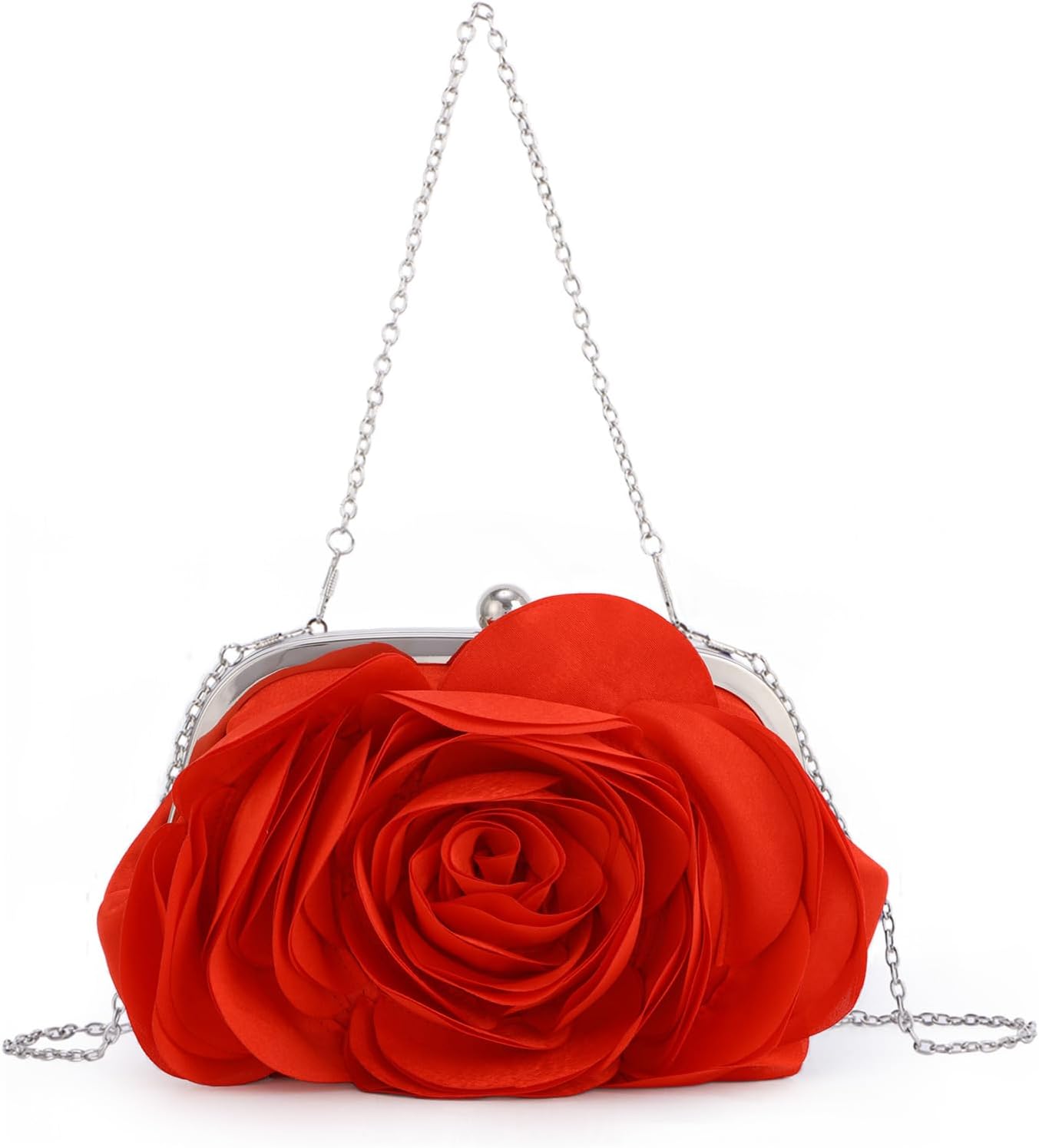 Thumbnail 5 de Fecialy Floral Satin Evening Bag 26cm