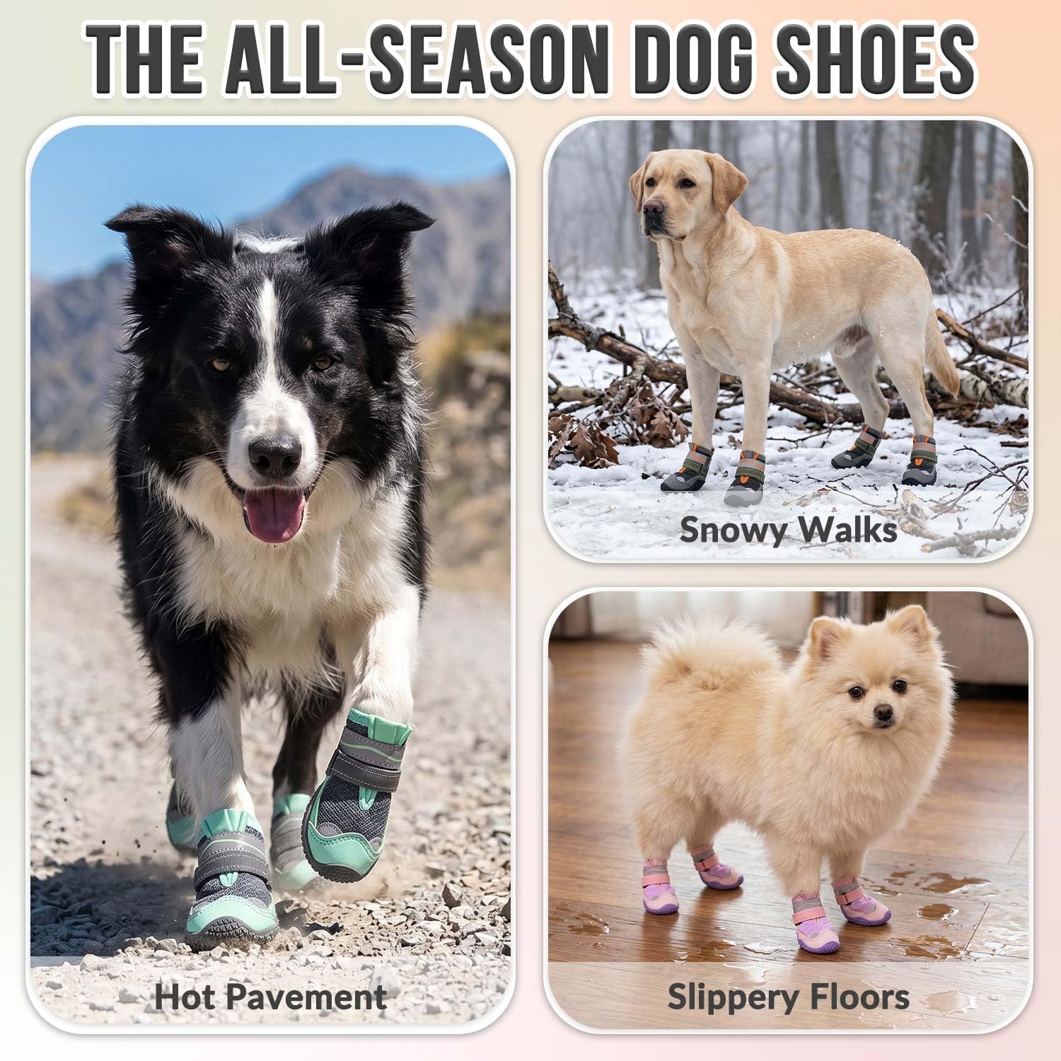 Thumbnail 6 de Eyein Breathable Waterproof Dog Boots for Injured Paws (2pcs) – Dual Adjustable Washable Non-Slip Shoes with Reflective Design