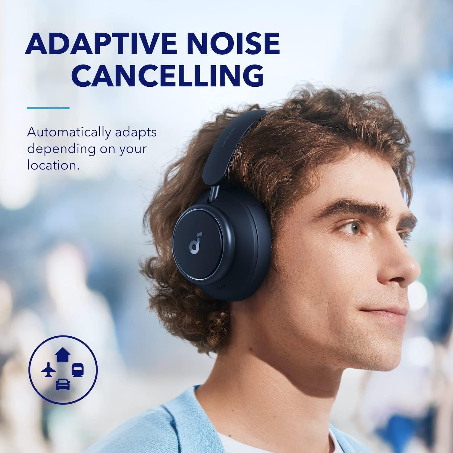 Detalle de soundcore by Anker Space Q45 Adaptive Noise Cancelling Headphones (Bluetooth 5.3) for Travel