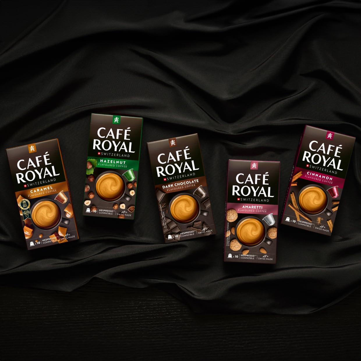 Detalle de Café Royal Caramel Flavoured Kaffee – Nespresso-kompatible Kaffeekapseln, 100 Kapseln, 100% Arabica, Rainforest Alliance