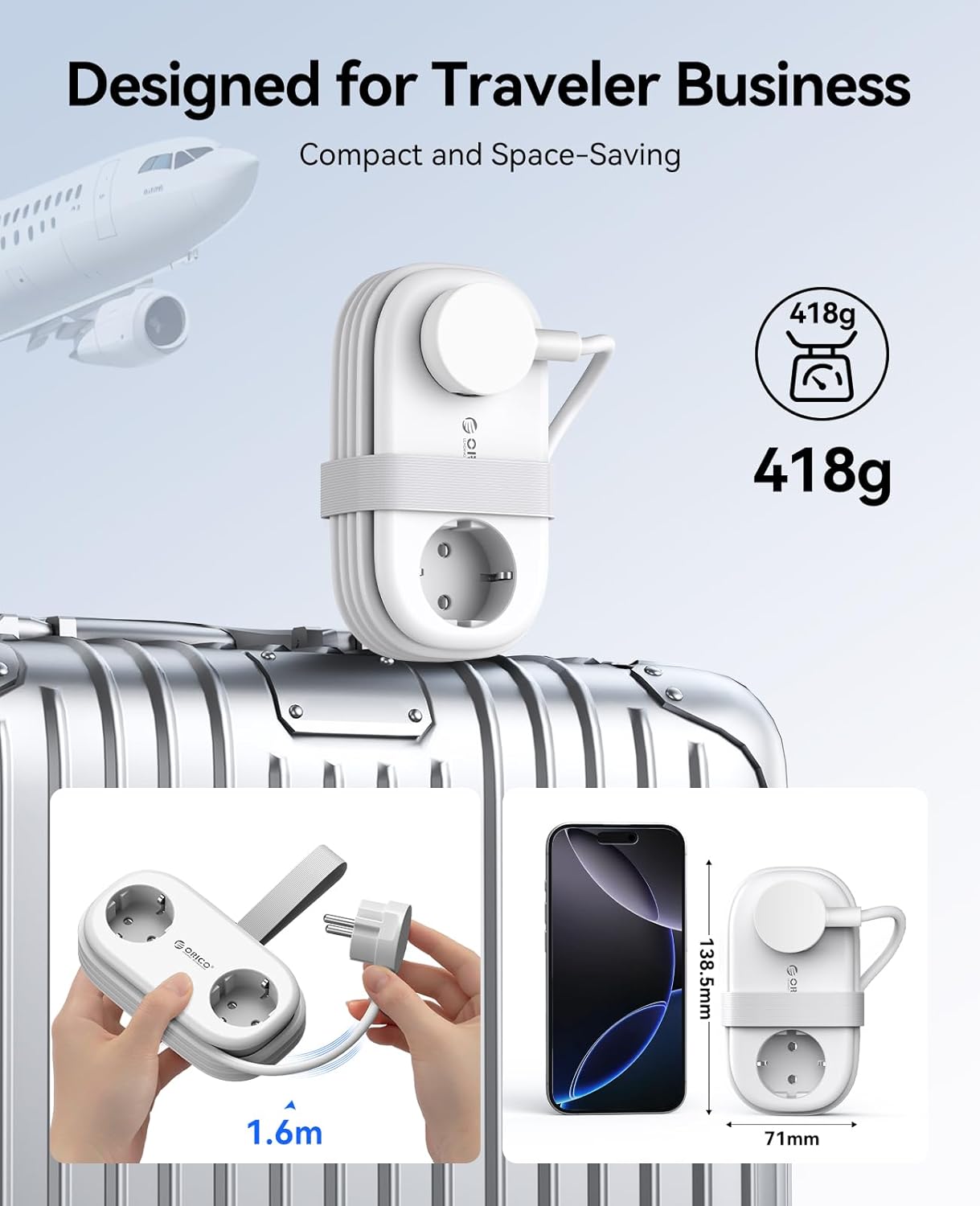 Thumbnail 3 de ORICO AP3 65W GaN Reise-Mehrfachsteckdose