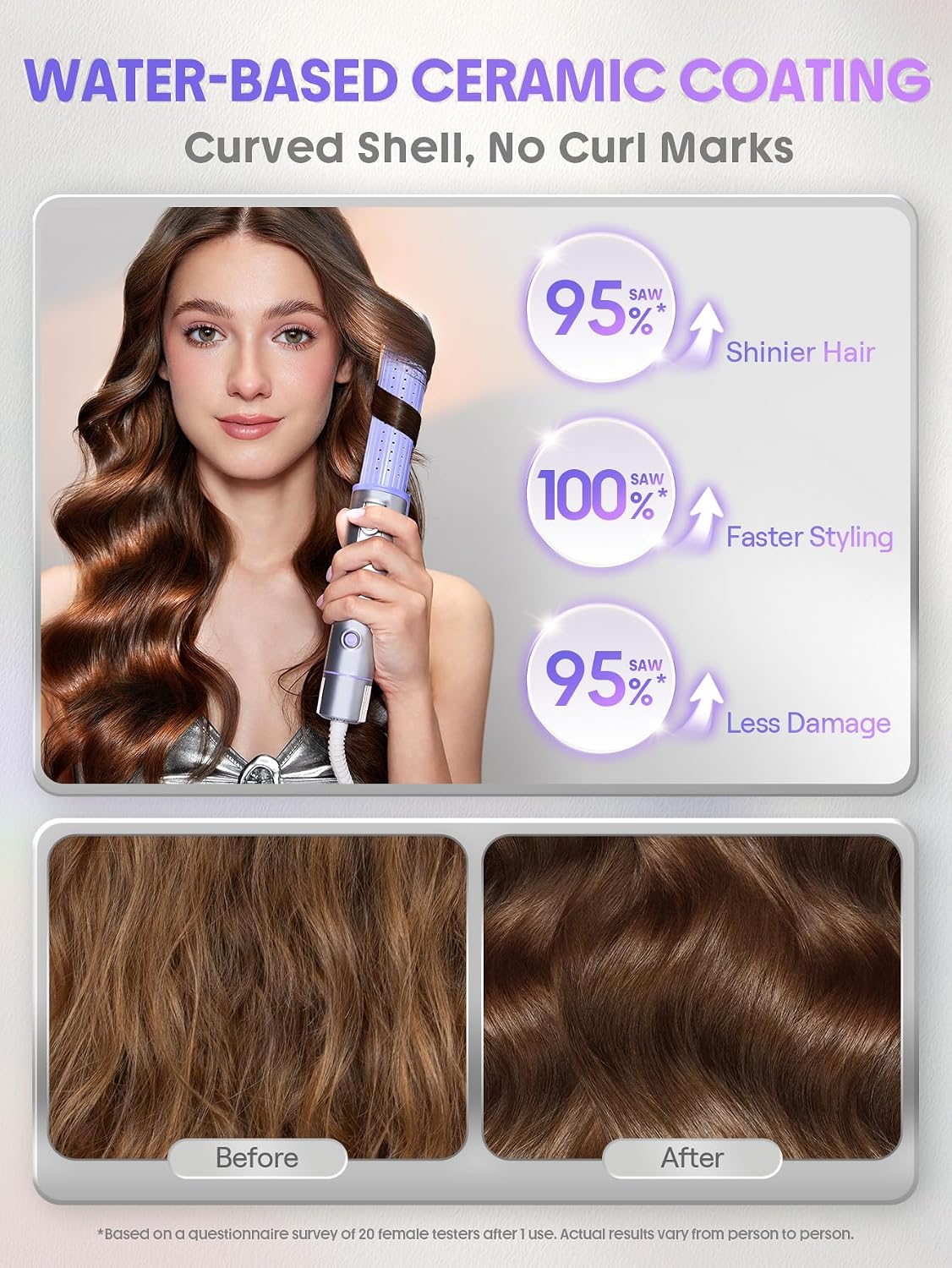Thumbnail 4 de SHEGLAM Kamm‑Glätteisen Kaltluft 360° Styling 4 Stufen