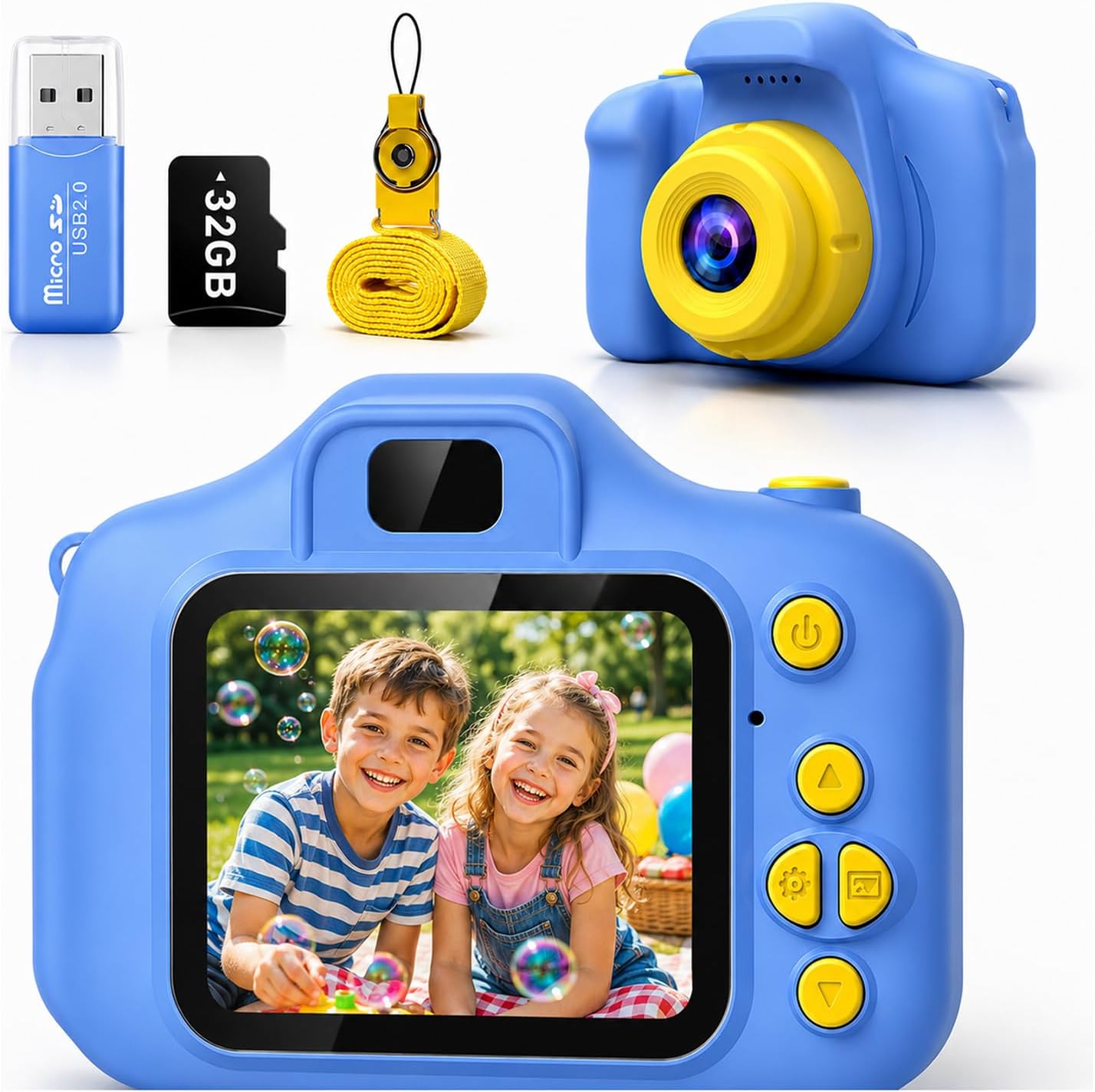 Kids Camera for Boys Age 3-8 (32GB SD Card Included) 1080P HD Video & 2.0-Inch LCD Toy Camcorder