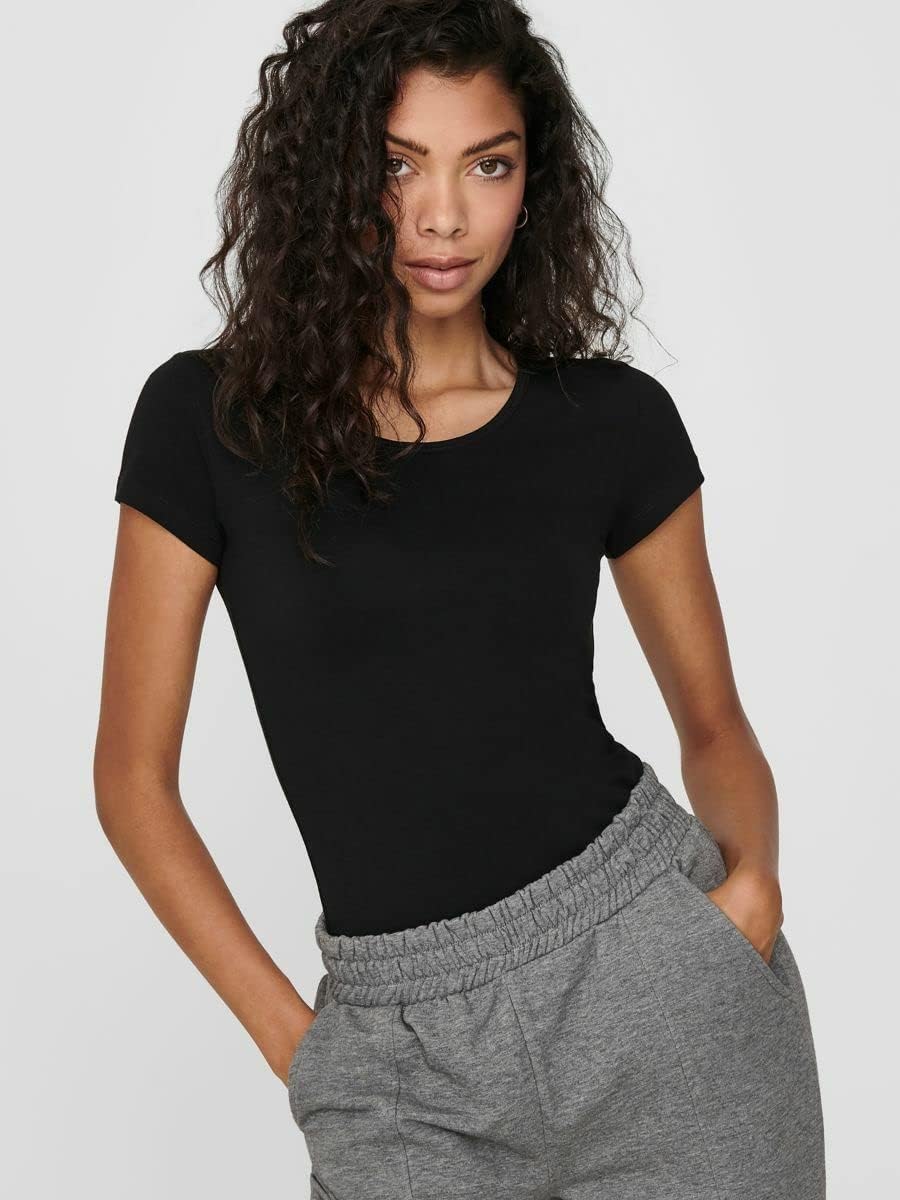 Thumbnail 5 de ONLY Damen Onllive Love S/S O-Neck Top JRS Bluse (3er Pack) – schlichtes Slim-Fit Basic für den Alltag