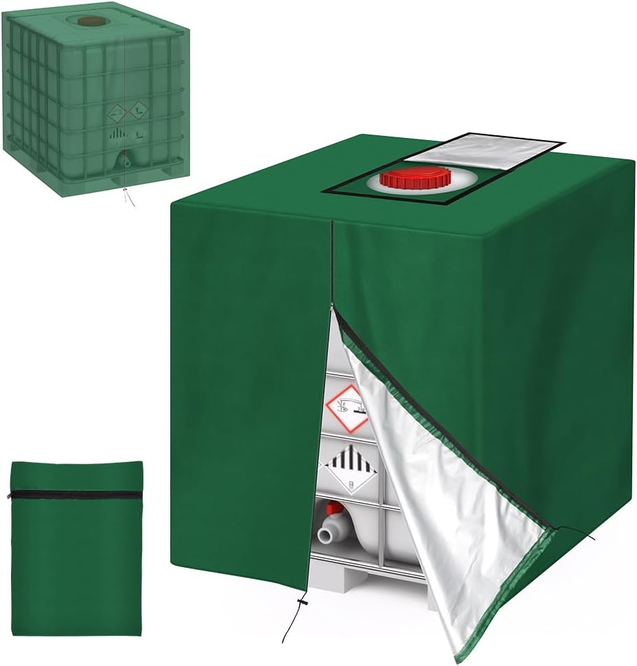 Detalle de AOOWU 5061576 IBC Tank Cover, 1000 L, Waterproof 210D Oxford Fabric