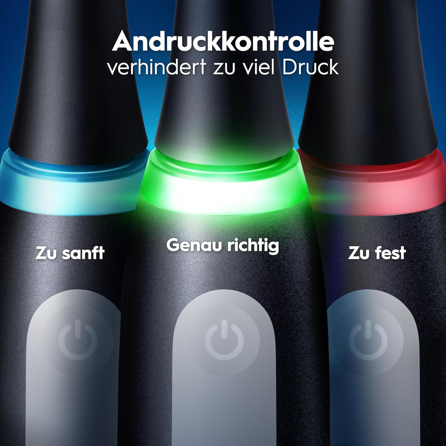 Detalle de Oral-B iO Series 3 Elektrische Zahnbürste – Doppelpack (2 Aufsteckbürsten) von Braun, getestet von Stiftung Warentest