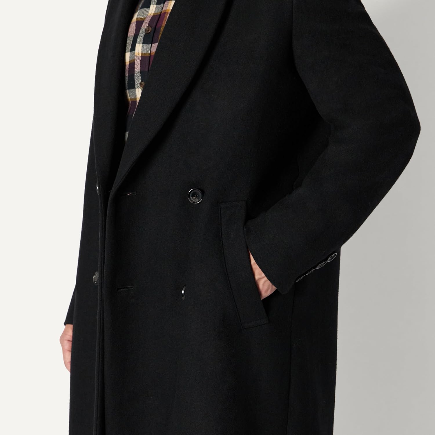 Detalle 2 de Amazon Essentials Men's Relaxed-Fit Wool Blend Longline Topcoat