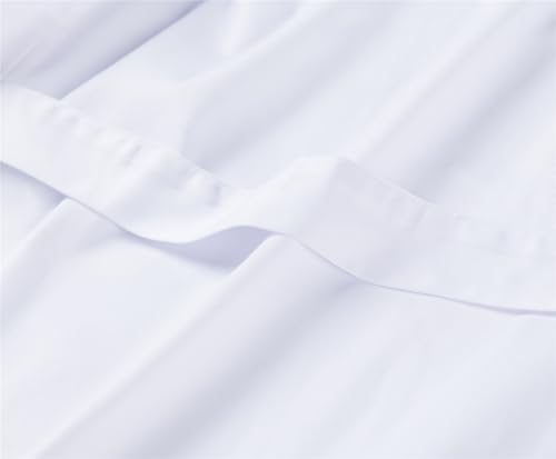 Detalle de MISEMIYA Bata de Laboratorio para Mujer 1832: bata médica blanca larga con manga larga y cinturón trasero