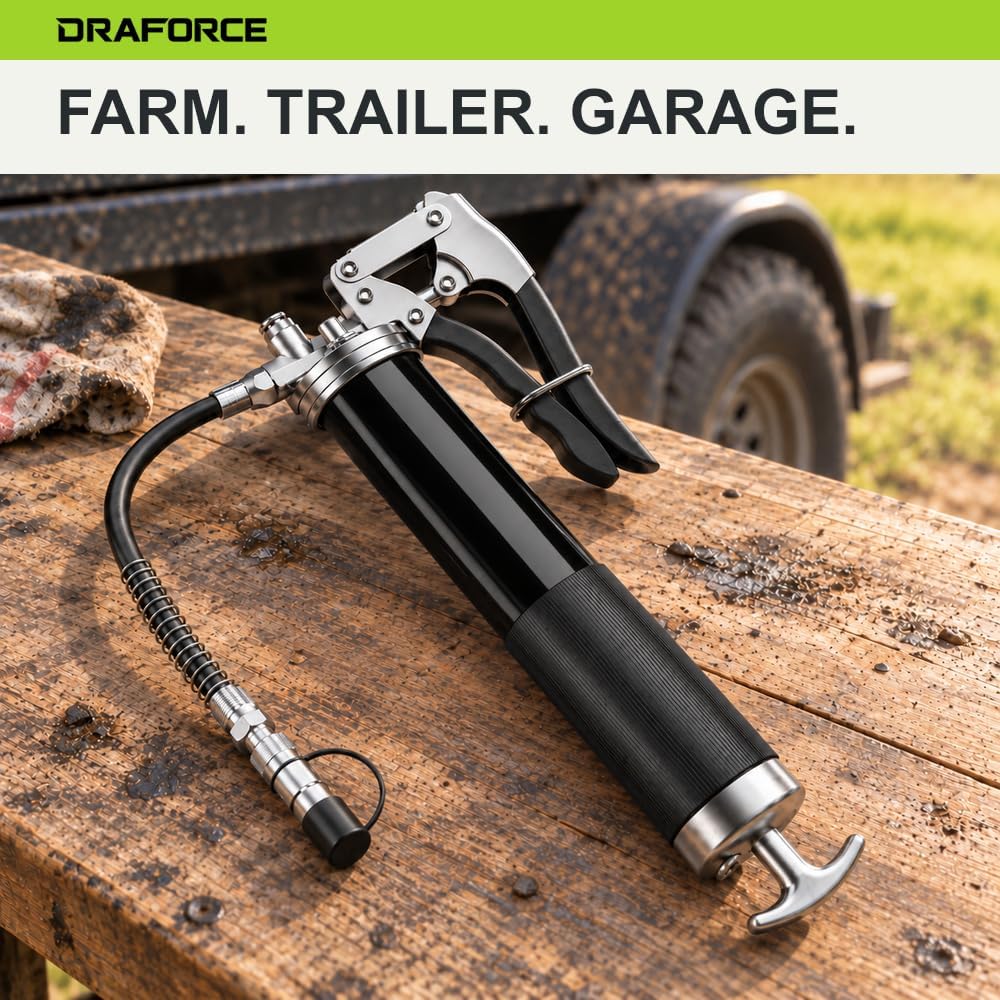 Thumbnail 6 de Draforce HYQ400 Manual Grease Gun Kit, 8000 PSI, 400cc, 10-Piece