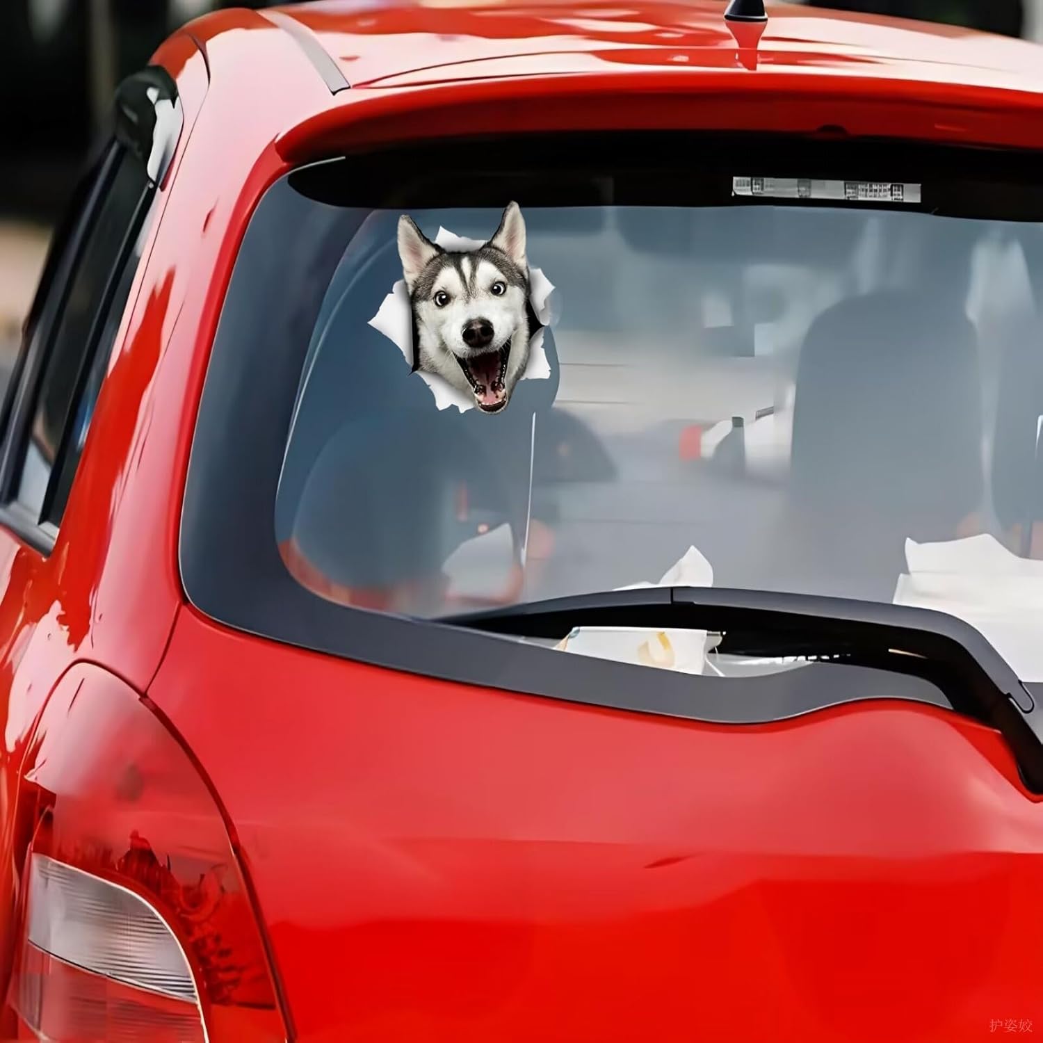 Thumbnail 4 de Husky Autoaufkleber 18 cm Lustig 3D Reflektierend