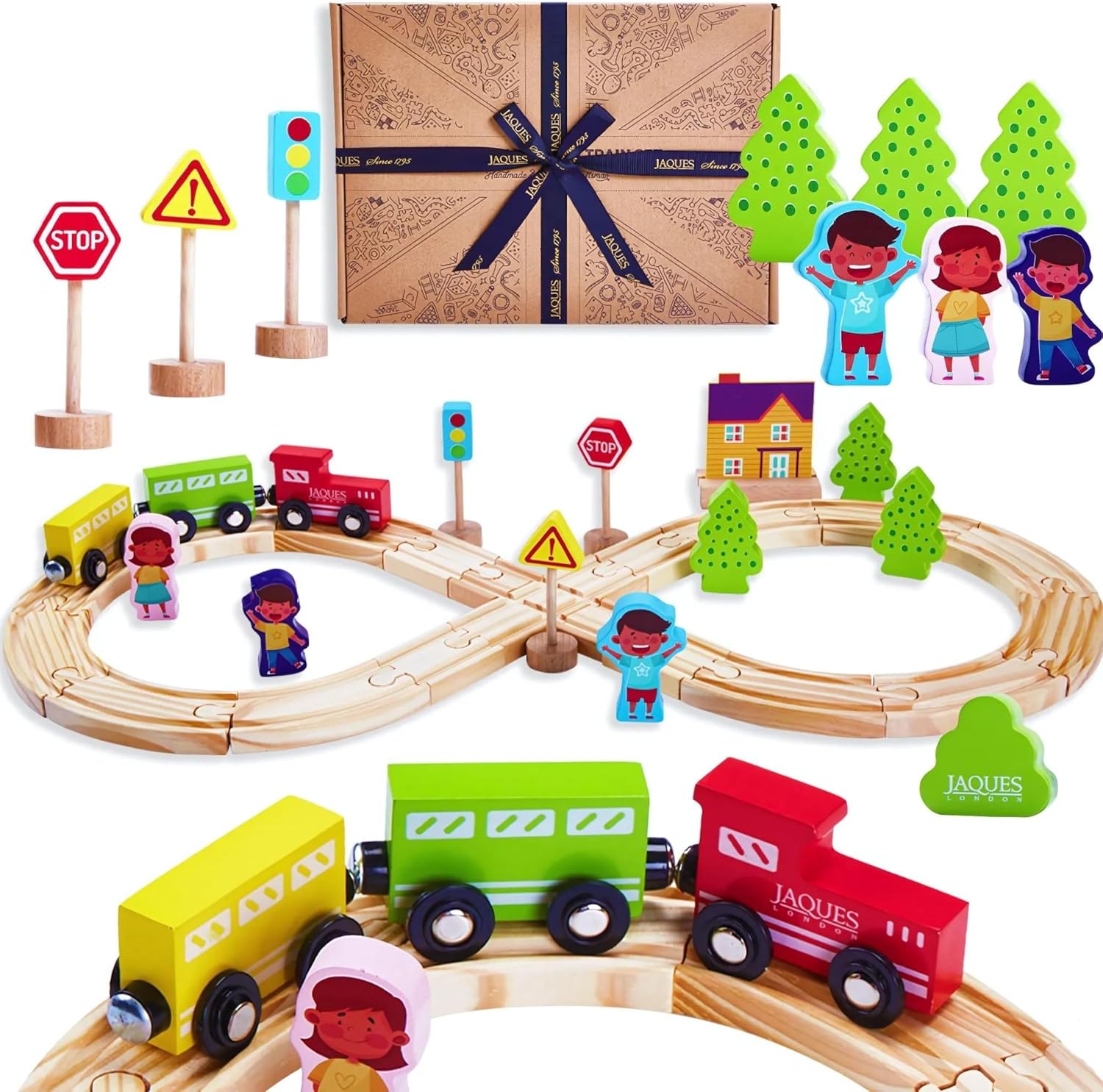 Detalle de Jaques of London Train Set: Wooden Toy Train