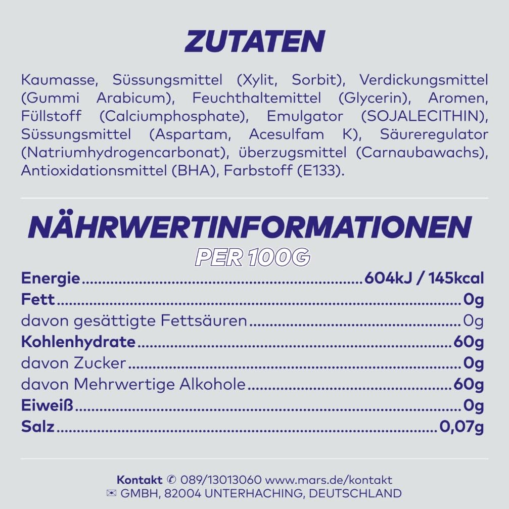 Detalle de Extra Professional White Zuckerfrei Kaugummi mit Minze und Menthol – Großpackung 150 × 2 Dragees