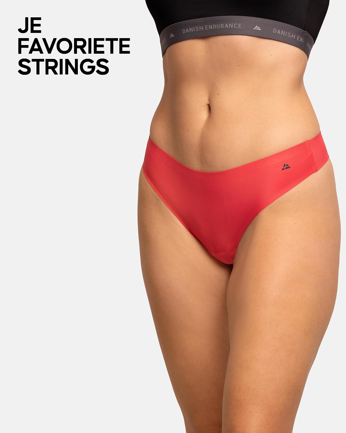 Detalle de DANISH ENDURANCE onzichtbare strings voor dames, 3-pack, naadloos