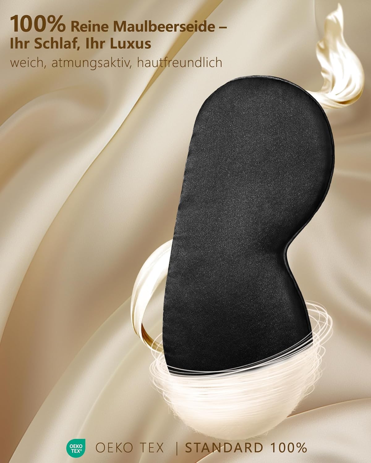 Detalle 2 de Aosun Schlafmaske Seide 22MM