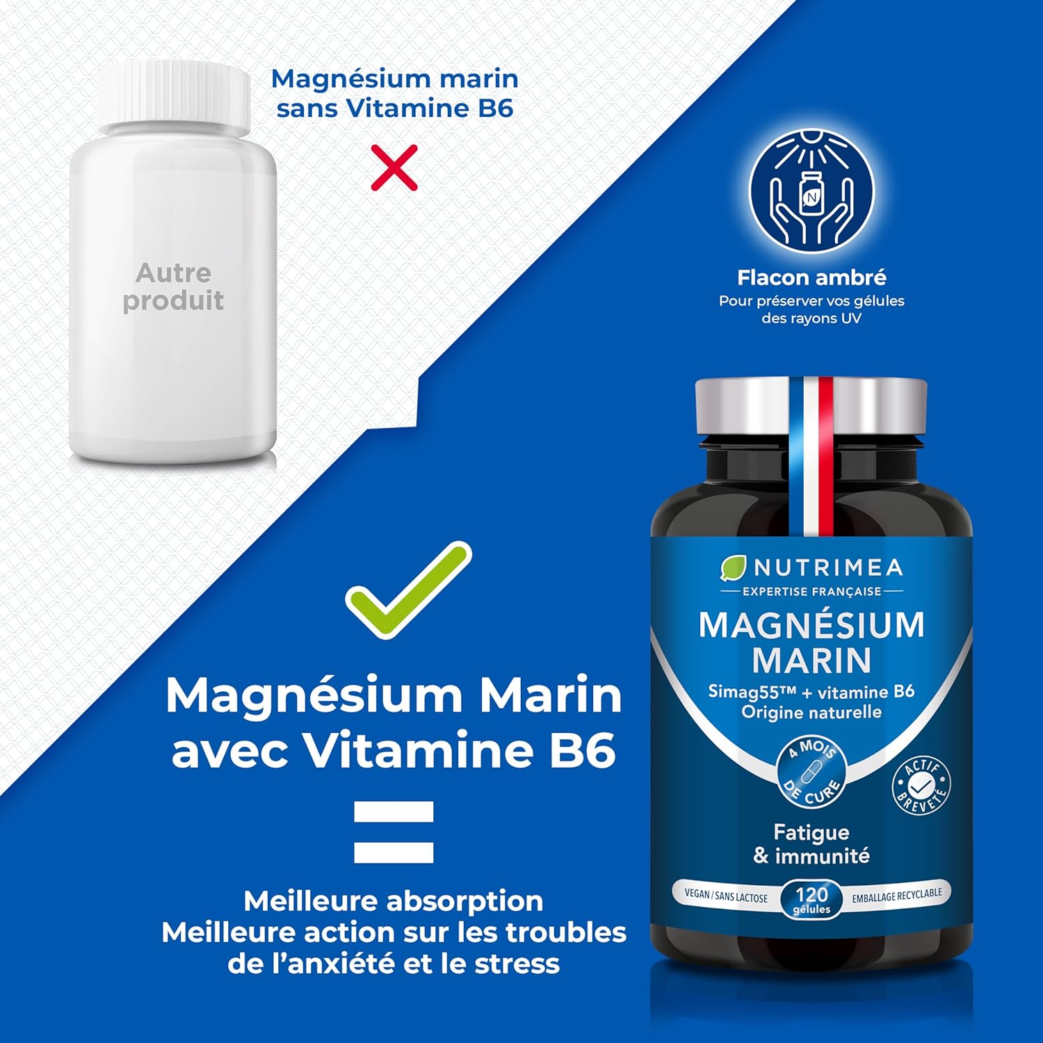 Thumbnail 2 de Nutrimea Magnésium Marin B6 150 mg/jour 120 gélules 💊