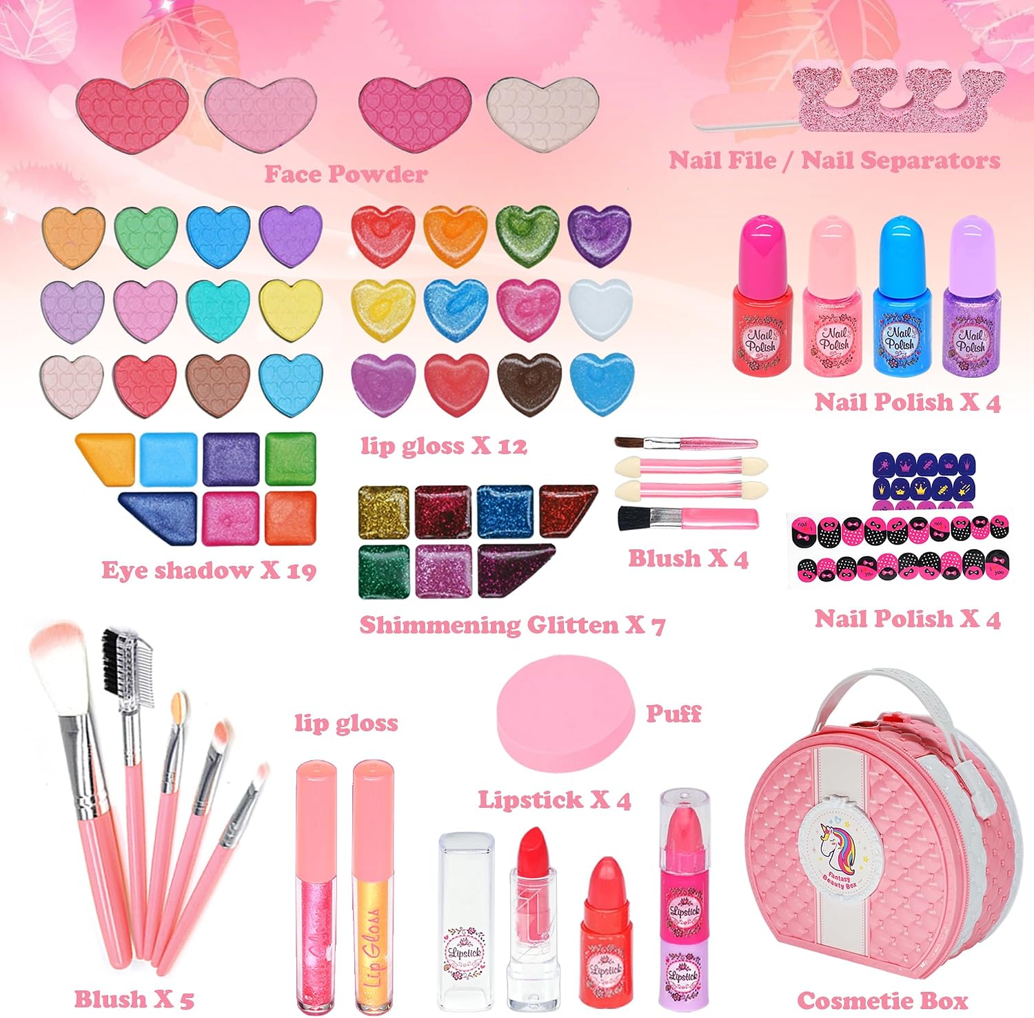 Detalle 2 de Mrabbitoo Kinderschminke Set 66-teilig