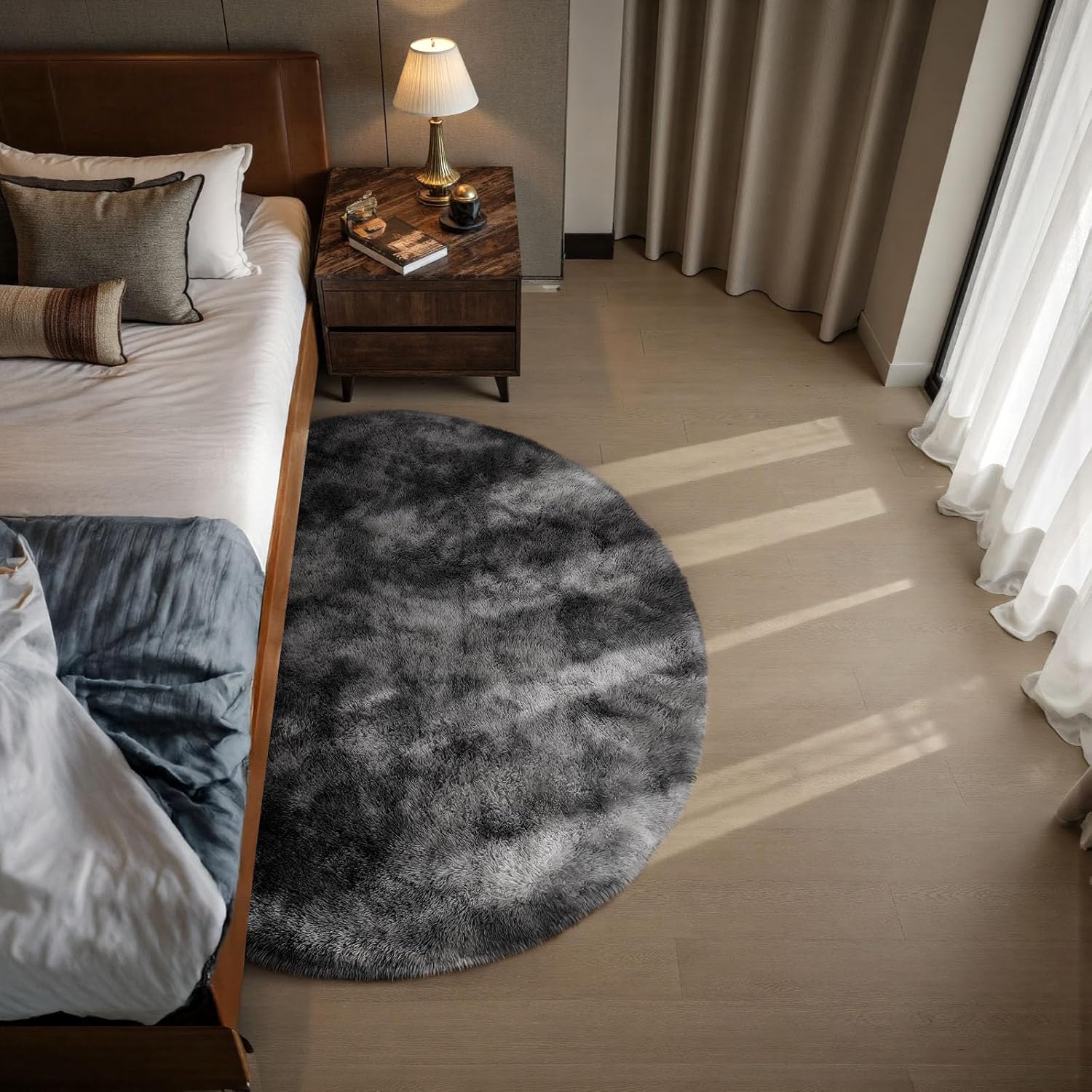 Thumbnail 6 de Sour Lemon runder Wohnzimmerteppich 120 x 120 cm – waschbar, rutschfest & flauschig