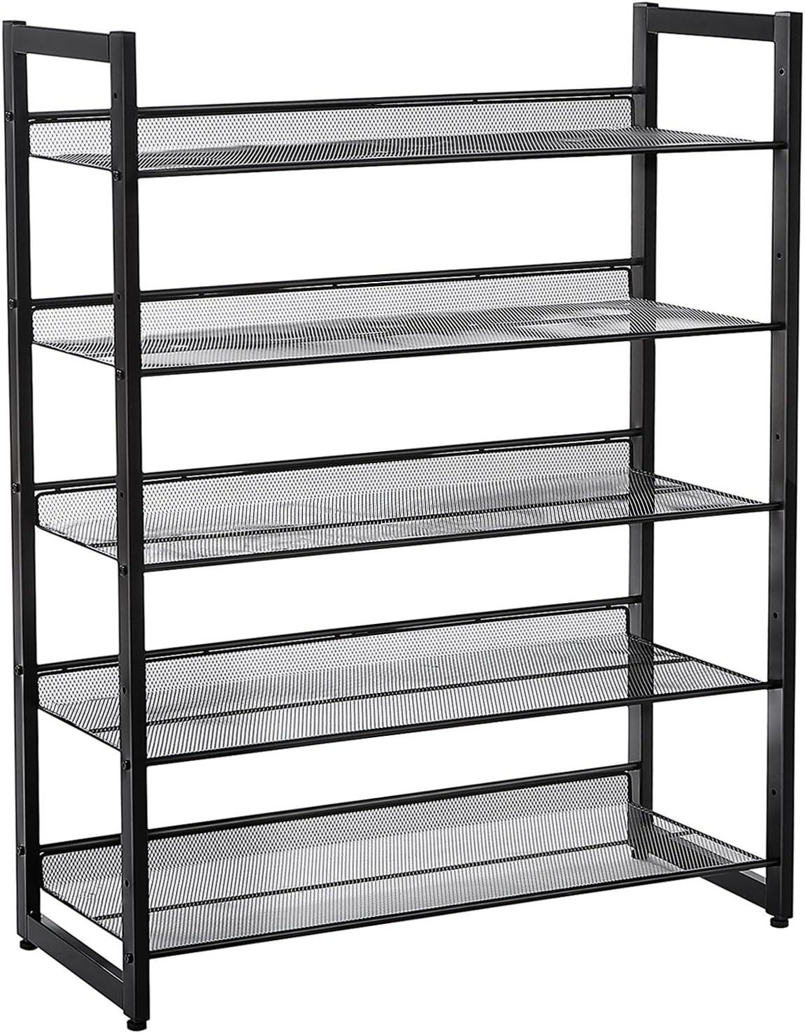 Thumbnail 6 de SONGMICS LMR005B 5-Tier Stackable Shoe Rack with Adjustable Shelves (Black)