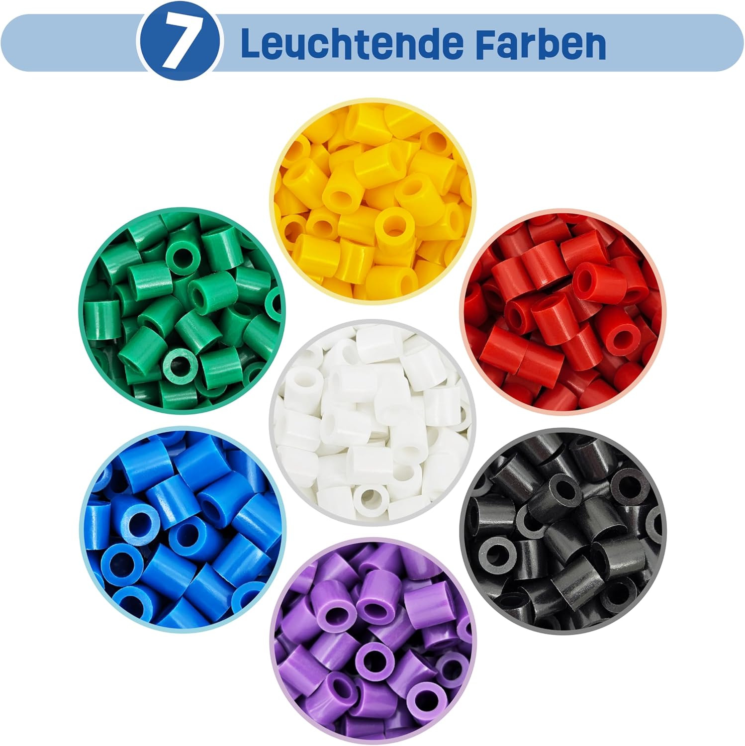 Thumbnail 4 de Smowo® Große 10mm Bügelperlen (1.000 Stück) in 7 Farben – XL Steckperlen für Kinder ab 3 Jahren