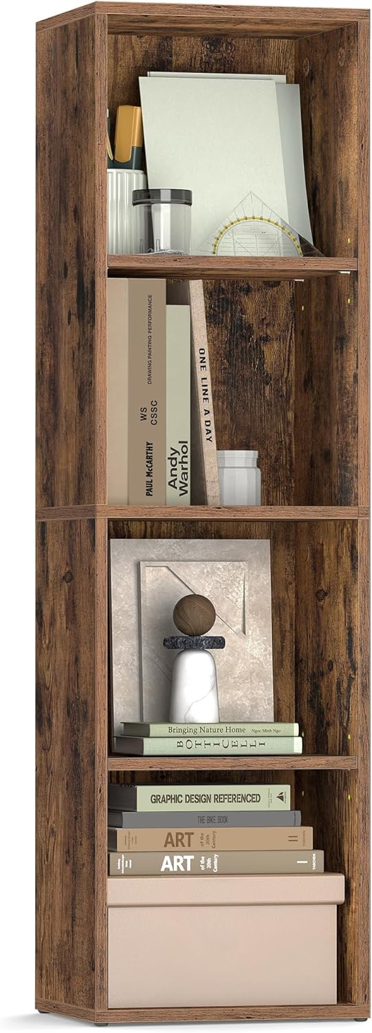 Detalle de VASAGLE Libreria a 4 Ripiani LBC434K01 – Marrone Vintage